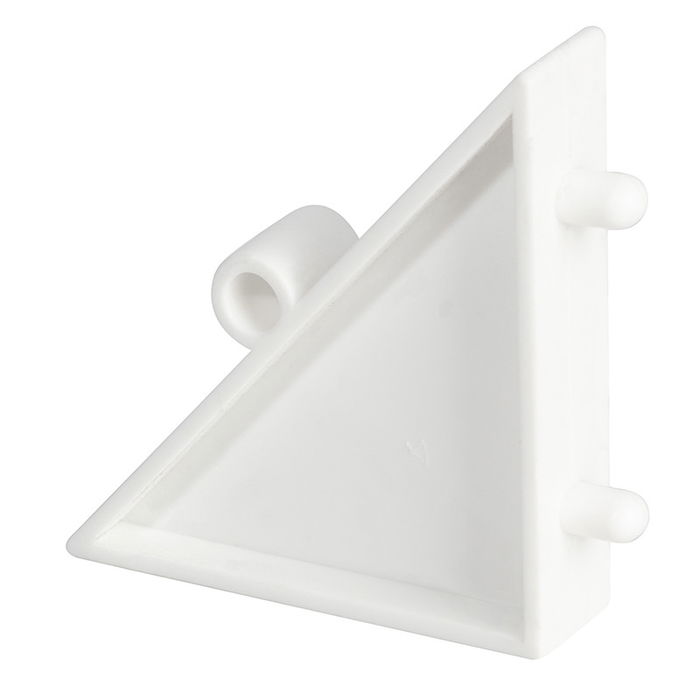 HERRAJES ALK Support d'angle avec piton en plastique blanc