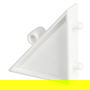 HERRAJES ALK Support d'angle avec piton en plastique blanc