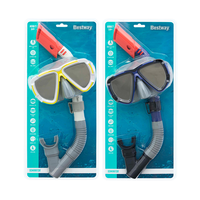 Bestway 24053 Masque et Tub de Plongée Adulte avec Valve de Purge Couleur Assortie 14+ Ans Plage et Piscine Bestway 24053 Masque et Tub de Plongée Adulte avec Valve de Purge Couleur Assortie 14+ Ans Plage et Piscine