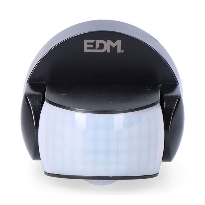 Edm Détecteur de mouvement et crépusculaire 15 m IP65 Noir PVC UV – 1200 W 220-240 V