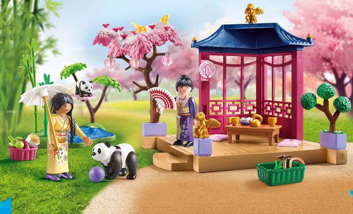 Playmobil Jardin asiatique avec pandas, 111 pièces