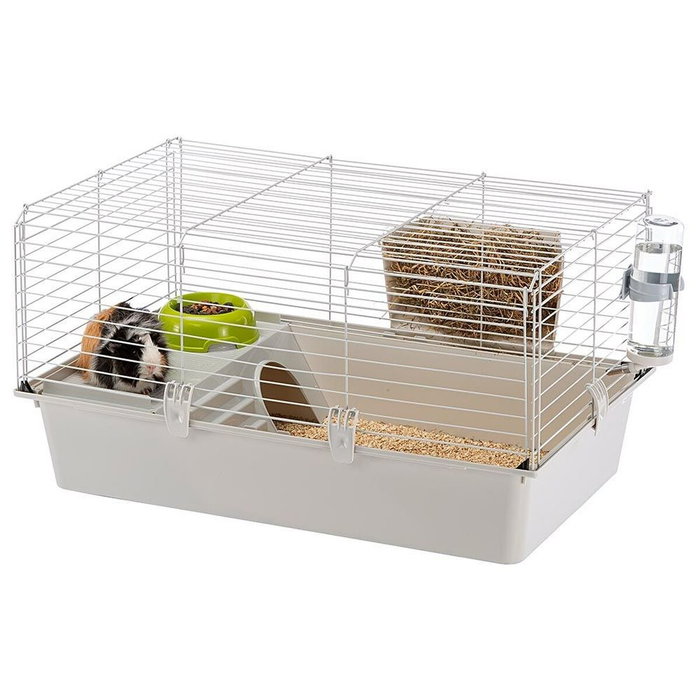 Ferplast Cage Cavie avec maisonnette, gamelle et abreuvoir