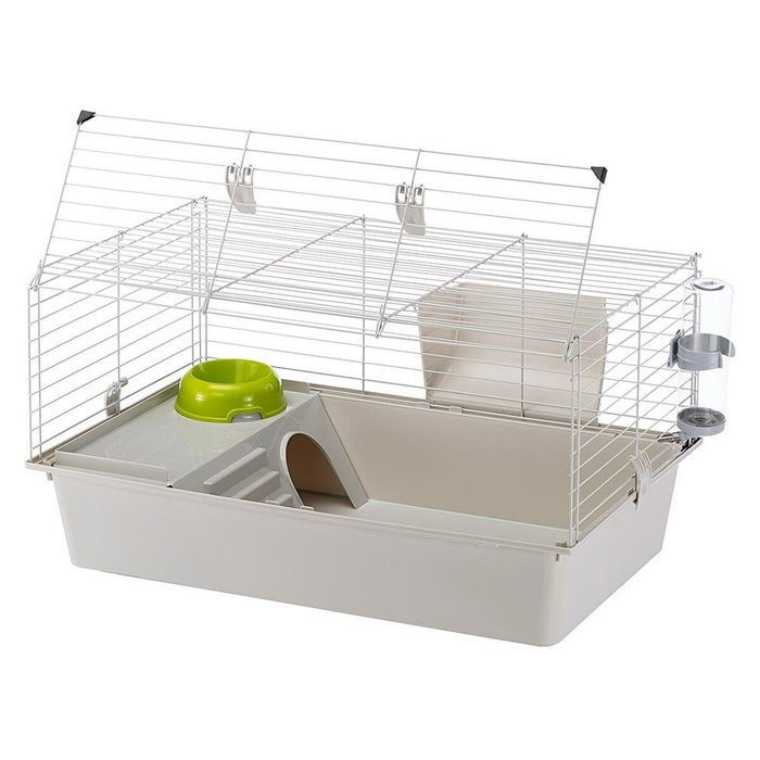Ferplast Cage Cavie avec maisonnette, gamelle et abreuvoir