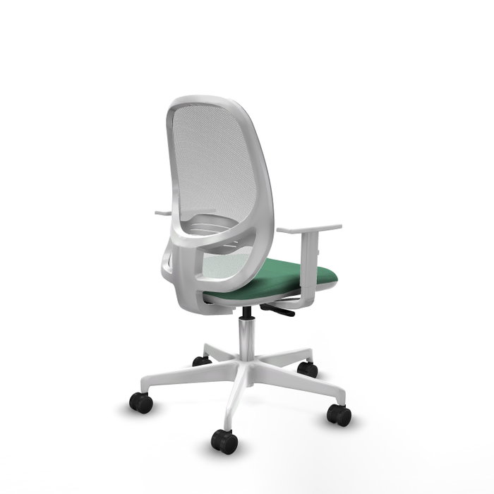 PIQUERAS Y CRESPO Chaise Cilanco Synchro Vert émeraude avec accoudoirs blancs PIQUERAS Y CRESPO Chaise Cilanco Synchro Vert émeraude avec accoudoirs blancs