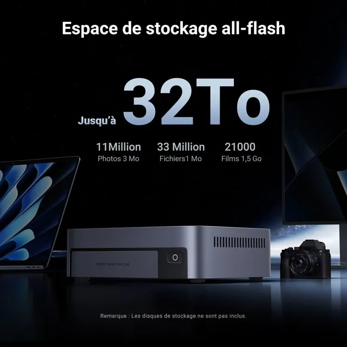 Ugreen NASync DXP480T Plus - Serveur NAS 4 baies M.2 NVMe avec Intel Core i5, 8 Go DDR5, Thunderbolt 4 et 10 GbE pour production vidéo et flux de travail intensifs