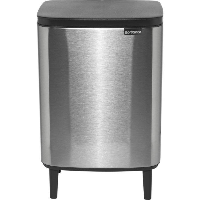 Brabantia BO Trash Bin HI 12 l Acier Mat Anti-traces Brabantia BO Trash Bin HI 12 l Acier Mat Anti-traces