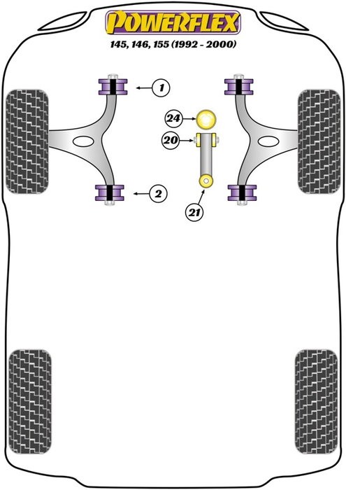 Powerflex EXHAUST SOPORTE CAT SECTION