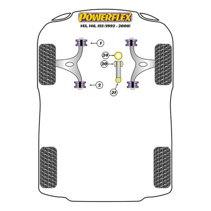Powerflex EXHAUST SOPORTE CAT SECTION