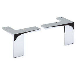 HERRAJES ALK Jeu de 4 pieds Rocha-New H110 en Zamak, finition gris RAL