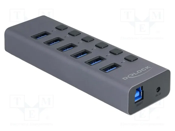 DELOCK Hub USB 10 ports avec lecteurs microSD/SD gris DELOCK Hub USB 10 ports avec lecteurs microSD/SD gris