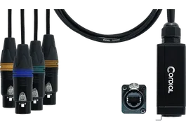CORDIAL Adaptateur DMX etherCON QUAD RJ45 vers 4 XLR femelle 5 broches - 70 cm