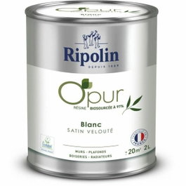 Ripolin Peinture O'PUR Blanc Satin Velouté 2 L