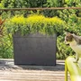 Deroma Muret haut Like R Bac à plantes - Anthracite 78 x 29.5 x 65 cm, 118 L, prêt à poser, résistant au gel et aux UV