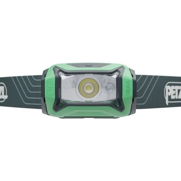 Petzl Lampe Frontale TIKKA - 350 Lumens - Avec 3 Piles AAA/LR03 Incluses - Vert - Compacte et Étanche pour Randonnée, Camping, Bricolage