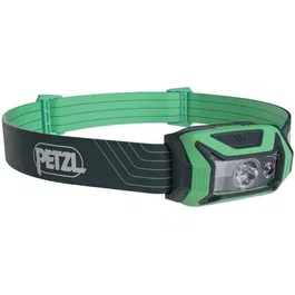 Petzl Lampe Frontale TIKKA - 350 Lumens - Avec 3 Piles AAA/LR03 Incluses - Vert - Compacte et Étanche pour Randonnée, Camping, Bricolage