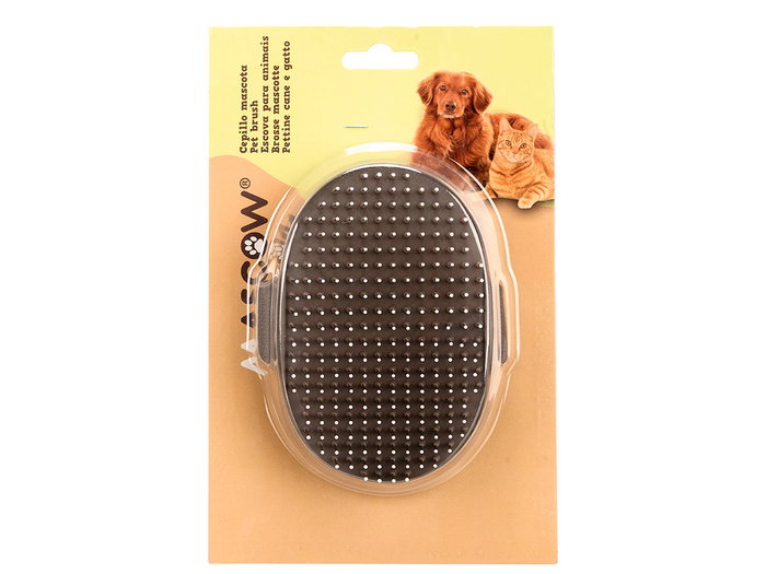 MASCOW Cepillo de Pua Ovalado Metalico Gris