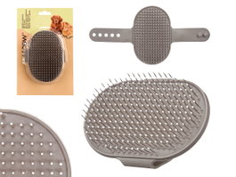 MASCOW Cepillo de Pua Ovalado Metalico Gris