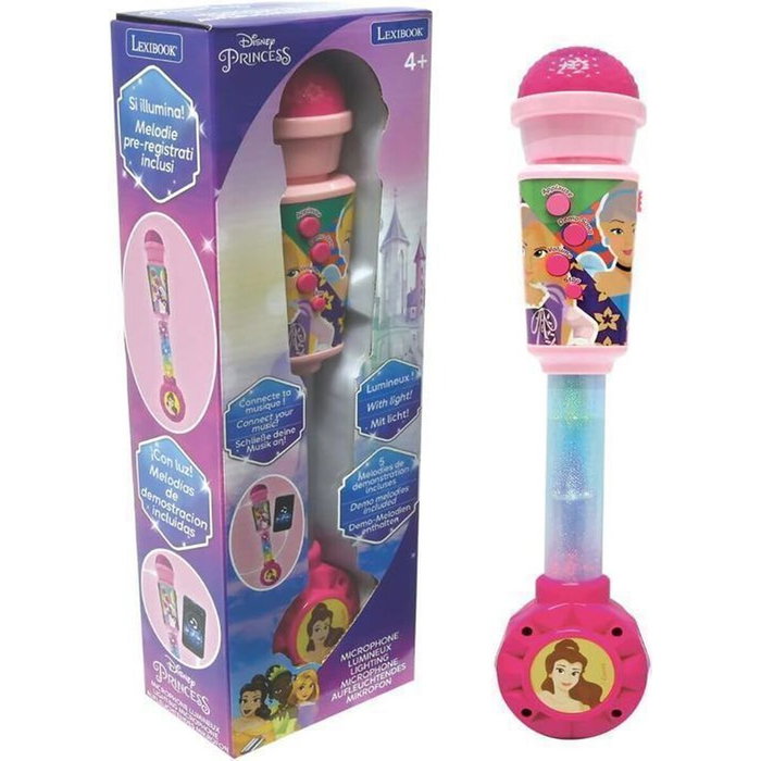 Lexibook Microphone Princesse Disney avec tube lumineux et enceinte Lexibook Microphone Princesse Disney avec tube lumineux et enceinte
