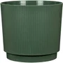 GARDEN ID Cache-pot rond Lino 7L Vert foncé - Ø25 cm, H 22 cm