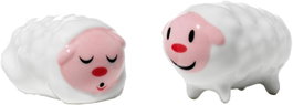 Alessi Ensemble de deux figurines en porcelaine