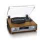 Lenco MC-160WD Système Hi-Fi avec platine vinyle et enceintes en bois