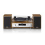 Lenco MC-160WD Système Hi-Fi avec platine vinyle et enceintes en bois