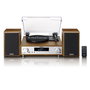 Lenco MC-160WD Système Hi-Fi avec platine vinyle et enceintes en bois