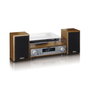 Lenco MC-160WD Système Hi-Fi avec platine vinyle et enceintes en bois