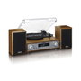 Lenco MC-160WD Système Hi-Fi avec platine vinyle et enceintes en bois