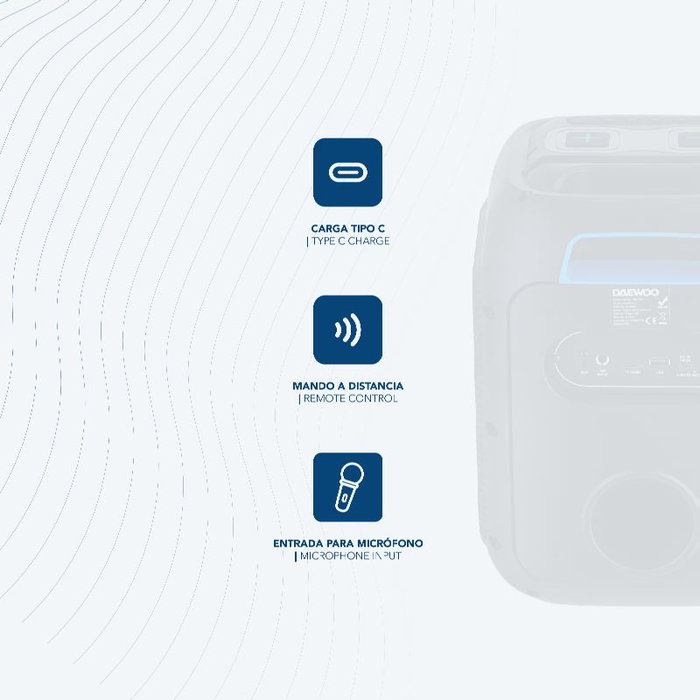 Haut-parleurs bluetooth portables Daewoo DW3009 40 W