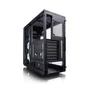 Fractal Design Focus G FD-CA-FOCUS-BK-W - Boîtier PC ATX Moyen Tour Noir avec Panneau Latéral en Verre Trempé, 2 Ventilateurs LED Blancs
