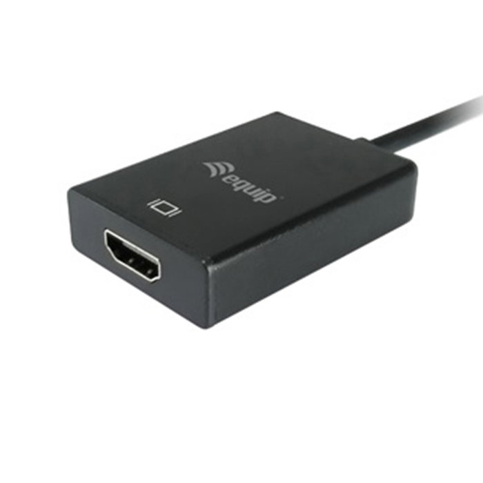 Equip Adaptateur VGA Mâle vers HDMI avec Audio 3.5 mm et USB, 0,2 m, Noir, 1920x1080 Equip Adaptateur VGA Mâle vers HDMI avec Audio 3.5 mm et USB, 0,2 m, Noir, 1920x1080