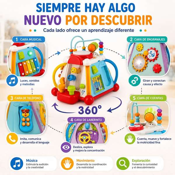 Hola Centre d'activités pour enfants avec lumières et sons