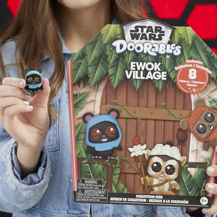 Just Play Coffret Collector Ewok Disney Doorables Star Wars, 8 figurines de 3,8 cm