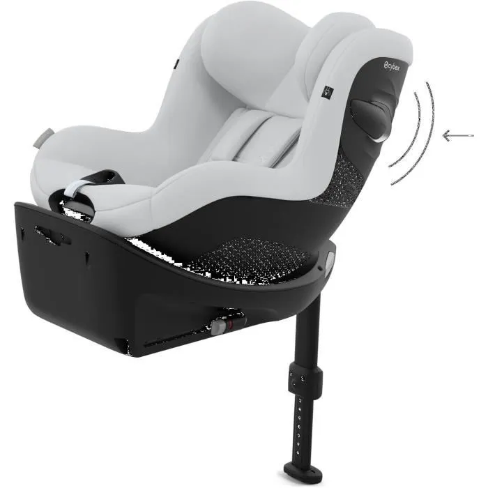 Cybex Siège auto pivotant Sirona G i-Size - 3 mois à 4 ans (61-105 cm, 19 kg) - Norme i-Size, protection latérale L.S.P., base ISOFIX 360°, inclinaisons, Fog Grey Cybex Siège auto pivotant Sirona G i-Size - 3 mois à 4 ans (61-105 cm, 19 kg) - Norme i-Size, protection latérale L.S.P., base ISOFIX 360°, inclinaisons, Fog Grey