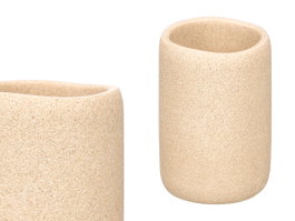Berilo Vaso de bain en polirésine beige 8.5x8.5x10 cm (Set de 12)