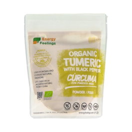 ENERGY FEELINGS Curcuma avec poivre noir en poudre 200g ECO VEGAN SG