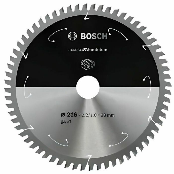 Bosch Lame de scie circulaire au carbure 216 x 30 x 2,2 mm (64 dents) - Aluminium Bosch Lame de scie circulaire au carbure 216 x 30 x 2,2 mm (64 dents) - Aluminium