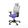 Piqueras Y Crespo Chaise de bureau Haches, Lila et Blanc