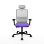 Piqueras Y Crespo Chaise de bureau Haches, Lila et Blanc