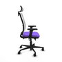 Piqueras Y Crespo Chaise de bureau Haches, Lila et Blanc