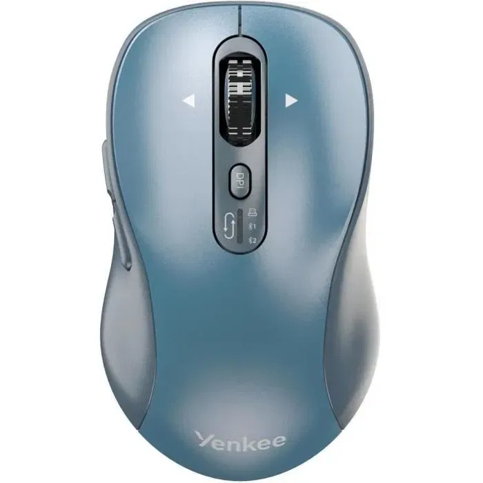 Yenkee Souris sans fil rechargeable YMS 2010BE avec Gyro, 6 boutons, DPI 1000-3200, Bluetooth 5.1 et USB 2,4 GHz, autonomie 450h Yenkee Souris sans fil rechargeable YMS 2010BE avec Gyro, 6 boutons, DPI 1000-3200, Bluetooth 5.1 et USB 2,4 GHz, autonomie 450h