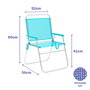 Marbueno Chaise Pliante Aluminium Aguamarine Plage et Piscine 52X56X80 cm 10308
