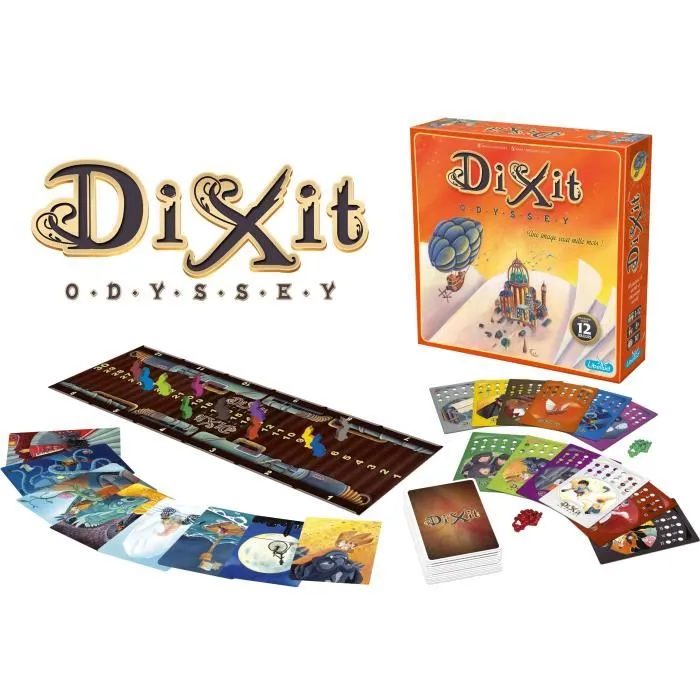Libellud Dixit Odyssey - Jeu de société en français, à partir de 8 ans, pour 3 à 6 joueurs (jusqu'à 12), durée 30 minutes, 84 cartes