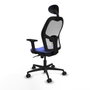 Piqueras y Crespo Chaise de Bureau avec Appui-tête 2D036N1 Bleu clair
