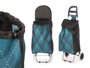 KINVARA Chariot de courses 2 roues motif losanges Vert