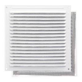 WOLFPACK LINEA PROFESIONAL Grille de ventilation en aluminium blanc avec moustiquera 200 x 200 mm
