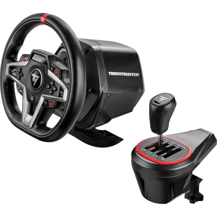 Thrustmaster Levier de vitesses TH8S TS-8H SHIFTER - Noir et Rouge - pour simulateur de conduite