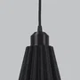 LINDOR Lampe Suspendue "Lindor" Noir/Fleuron Noir/Câble Noir E27 Moderne Design Écologique Compatible LED