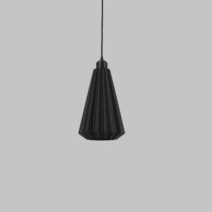 LINDOR Lampe Suspendue "Lindor" Noir/Fleuron Noir/Câble Noir E27 Moderne Design Écologique Compatible LED